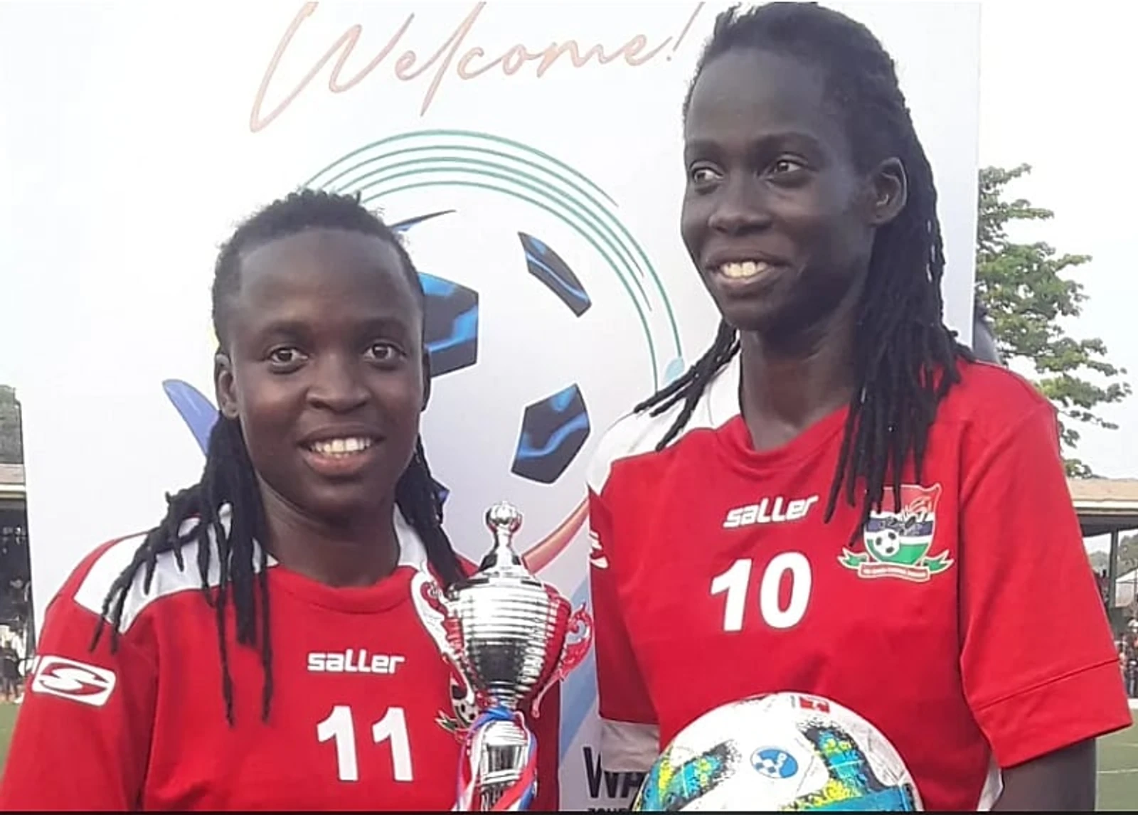 Twin sisters Awa and Adama Tamba, photographed for a CAF feature.